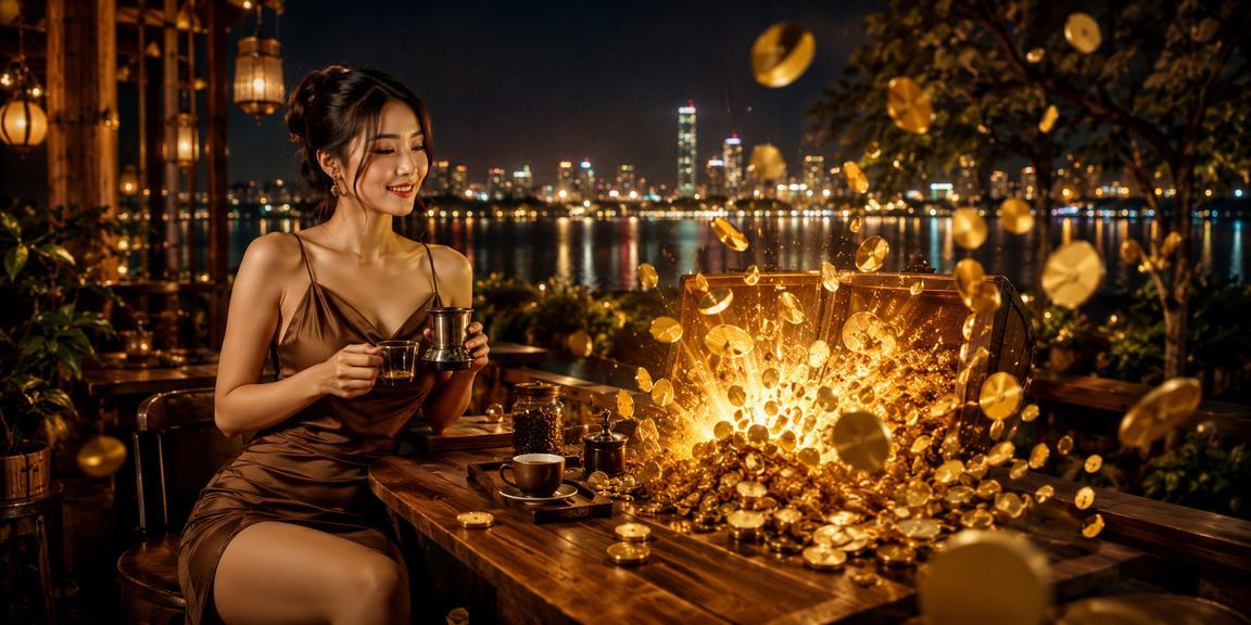 Người chơi tại Hà Nội mở ứng dụng casino trên điện thoại khi ngồi cà phê buổi tối