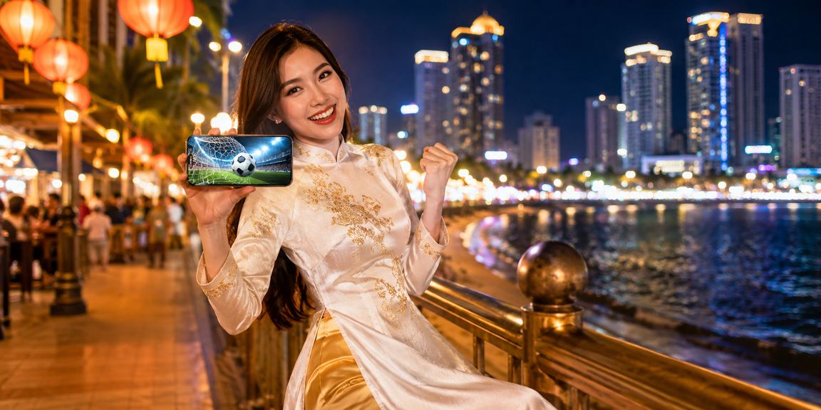 Người dùng tại Nha Trang đăng ký nhận bonus trong lễ hội với trang phục áo dài truyền thống